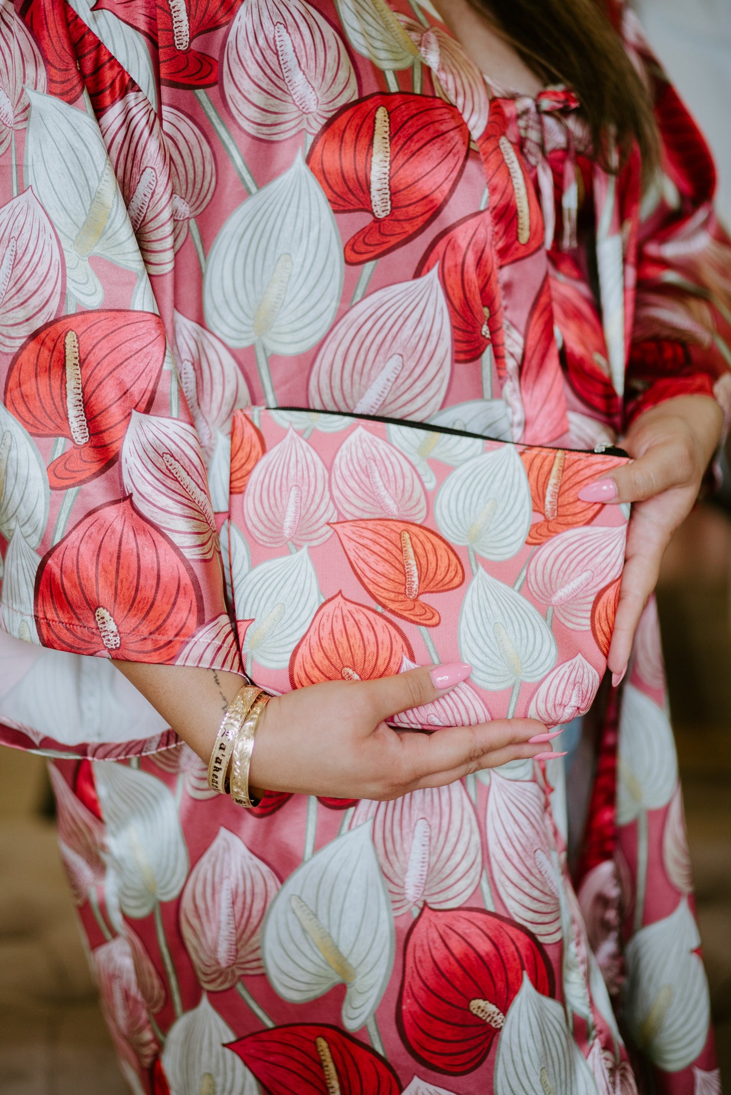 Anthurium Cosmetic Pouch